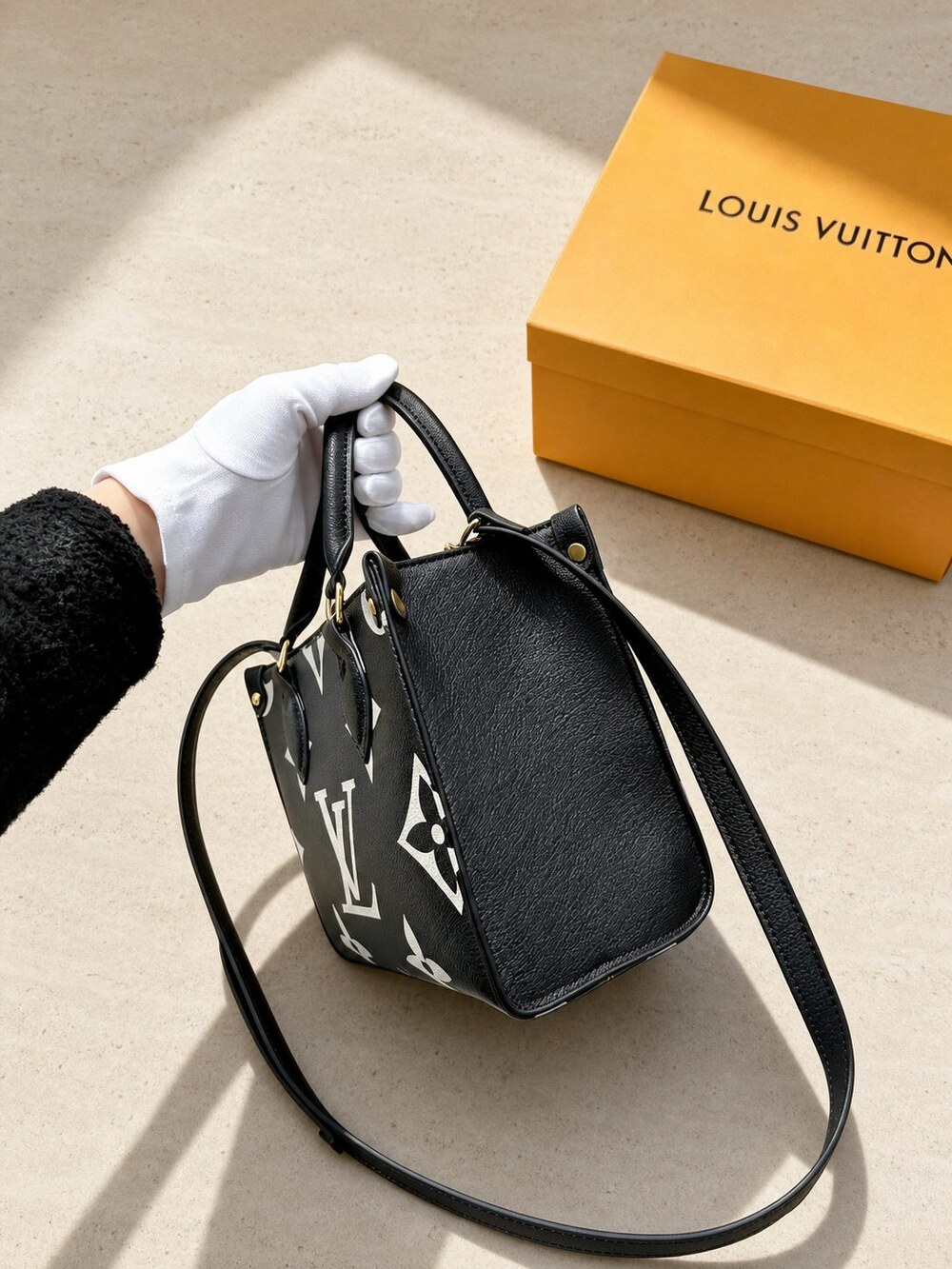 Louis Vuitton Bicolor Black Empreinte Leather Tote Bag - Picture 3 of 5